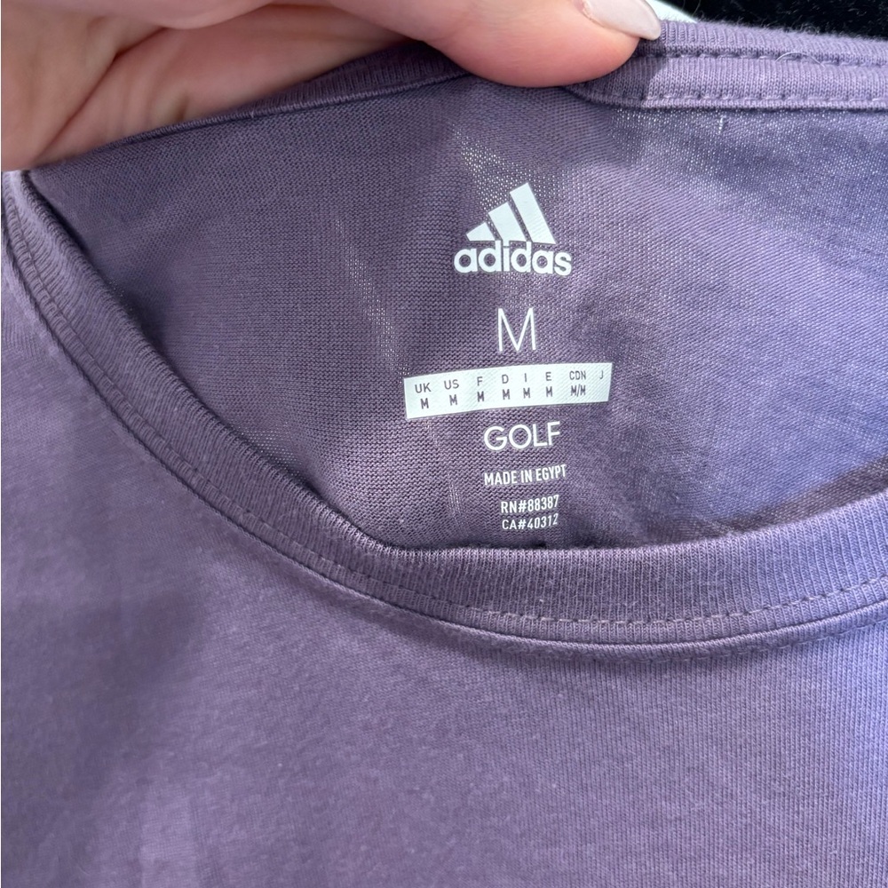 adidas Golf Crewneck T-Shirt in Dusty Purple - Picture 2 of 5